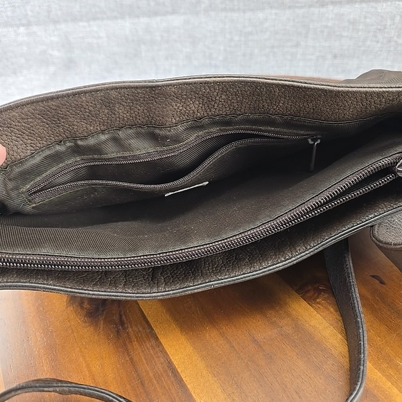 The SAK Margarita Crossbody Shoulder Bag Genuine Leather Brown‎ Purse - Picture 8 of 9